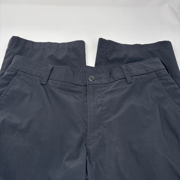 J. Lindeberg Solid Black Mens 32x34 Golf Polyester Pants - Picture 2 of 6